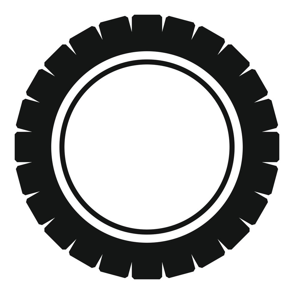 Single tire icon, simple style. vector