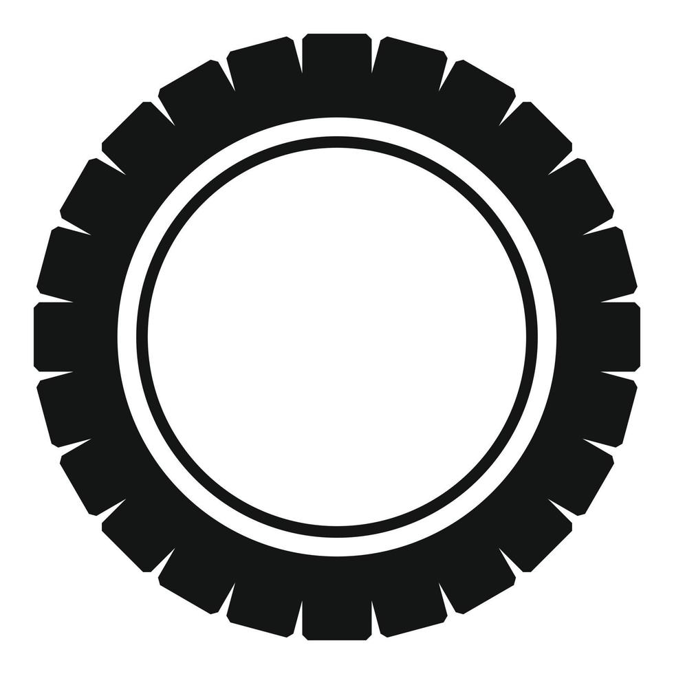 Single tire icon, simple style. vector