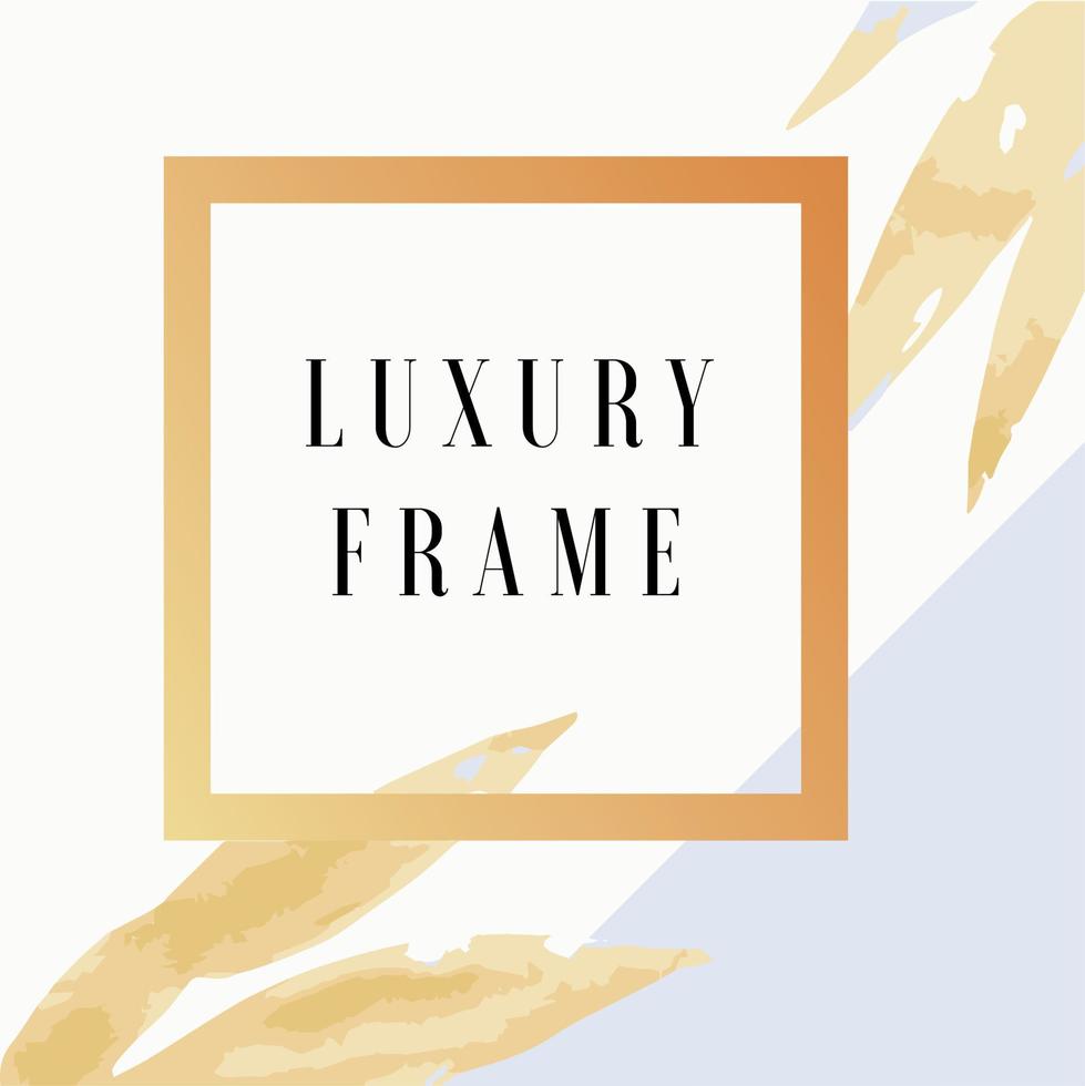 Luxury golden frame. vector