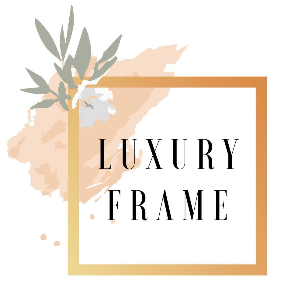 Luxury golden frame. vector