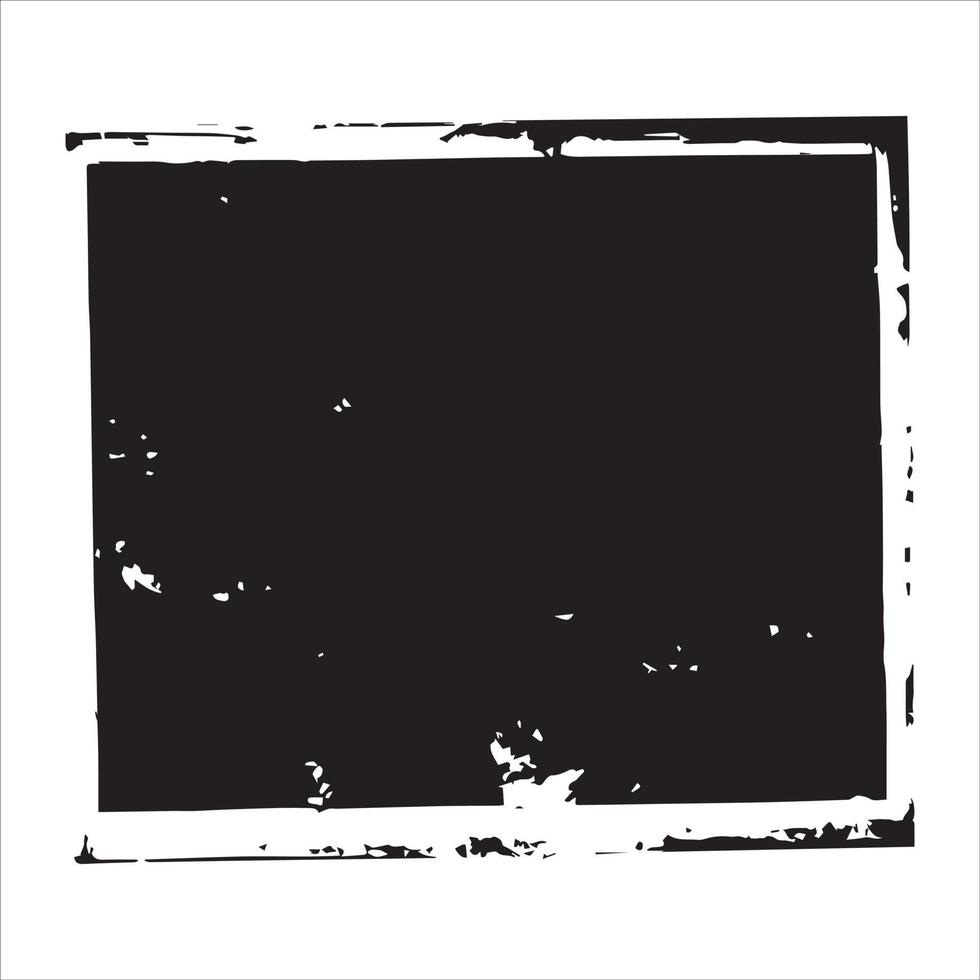 A black grunge square frame vector