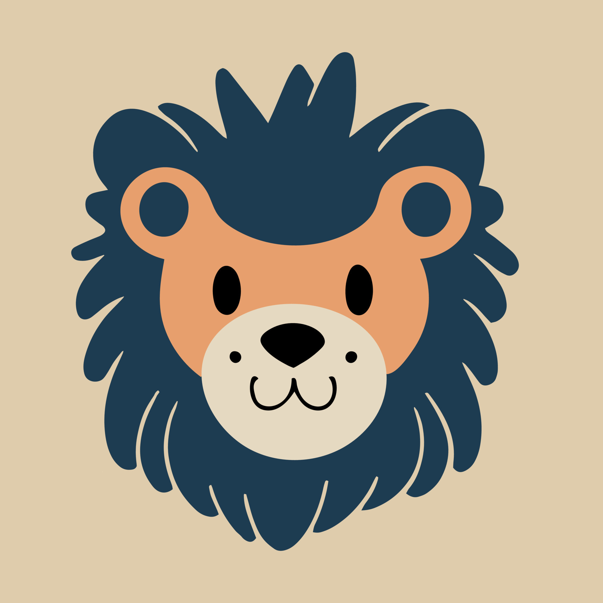 Cute adorable baby lion vector illustration for kids. 14487580 Vector
