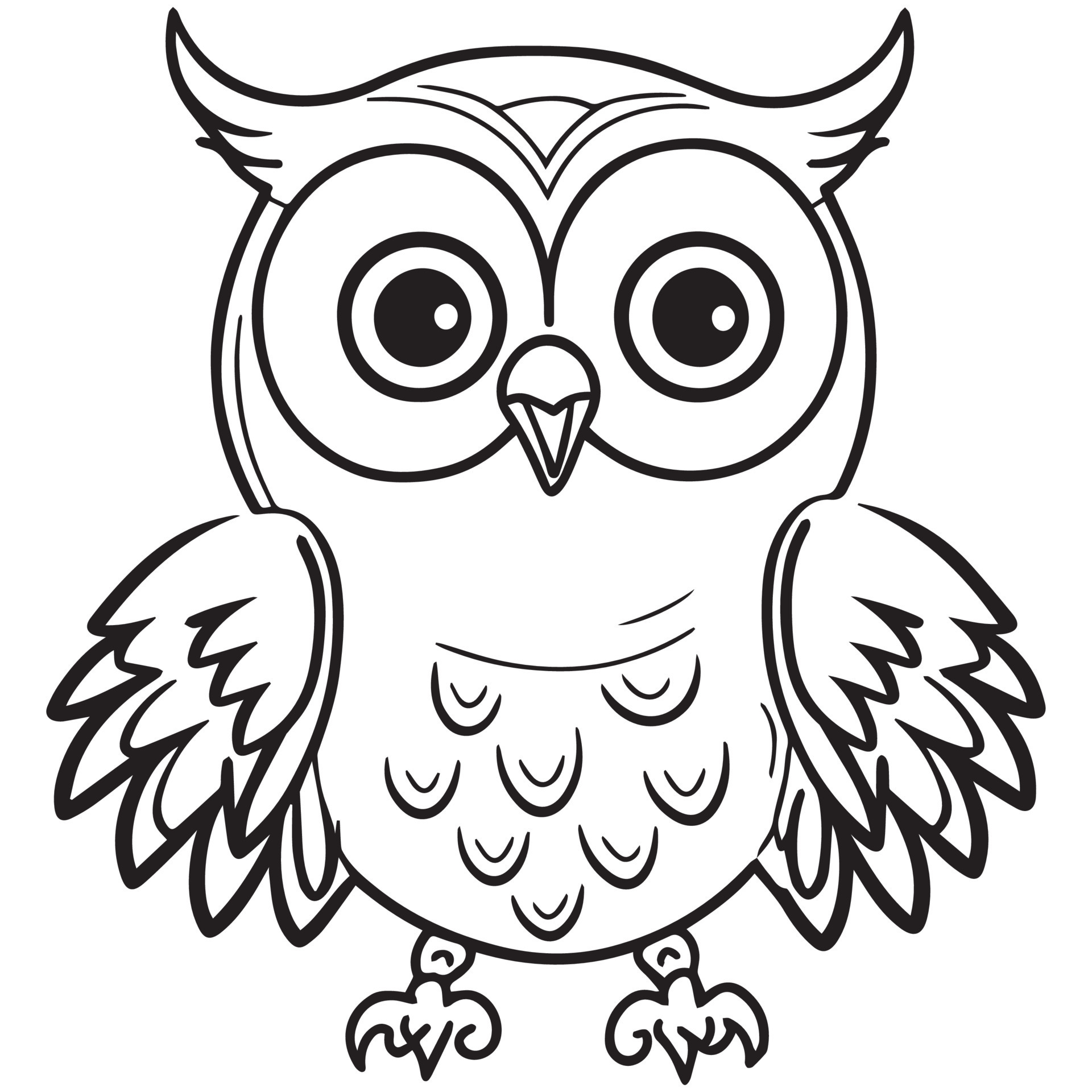 Owl outline vector illustration. Coloring book for children. Cartoon bird black and white drawing. 14487581 Vector Art at Vecteezy Owl outline vector illustration. Coloring book for children. Cartoon bird black and white drawing. 14487581 Vector Art at Vecteezy