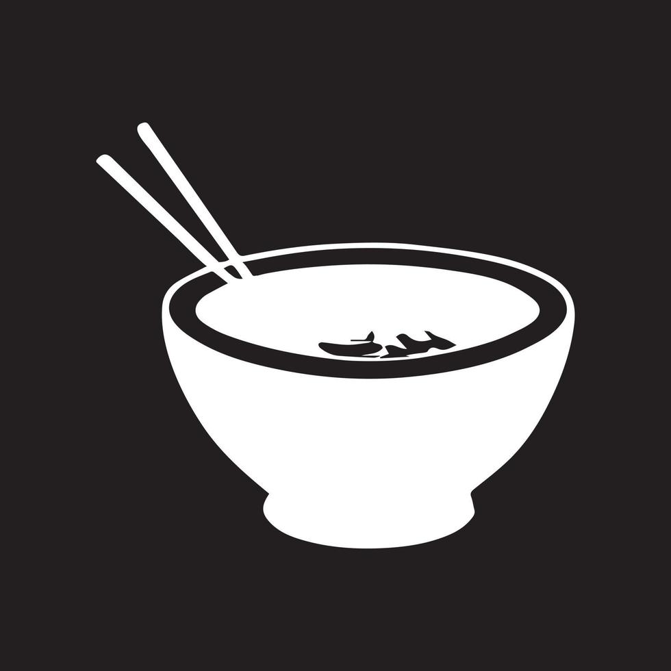 vector de logotipo de icono de comida de ramen simple mínimo.