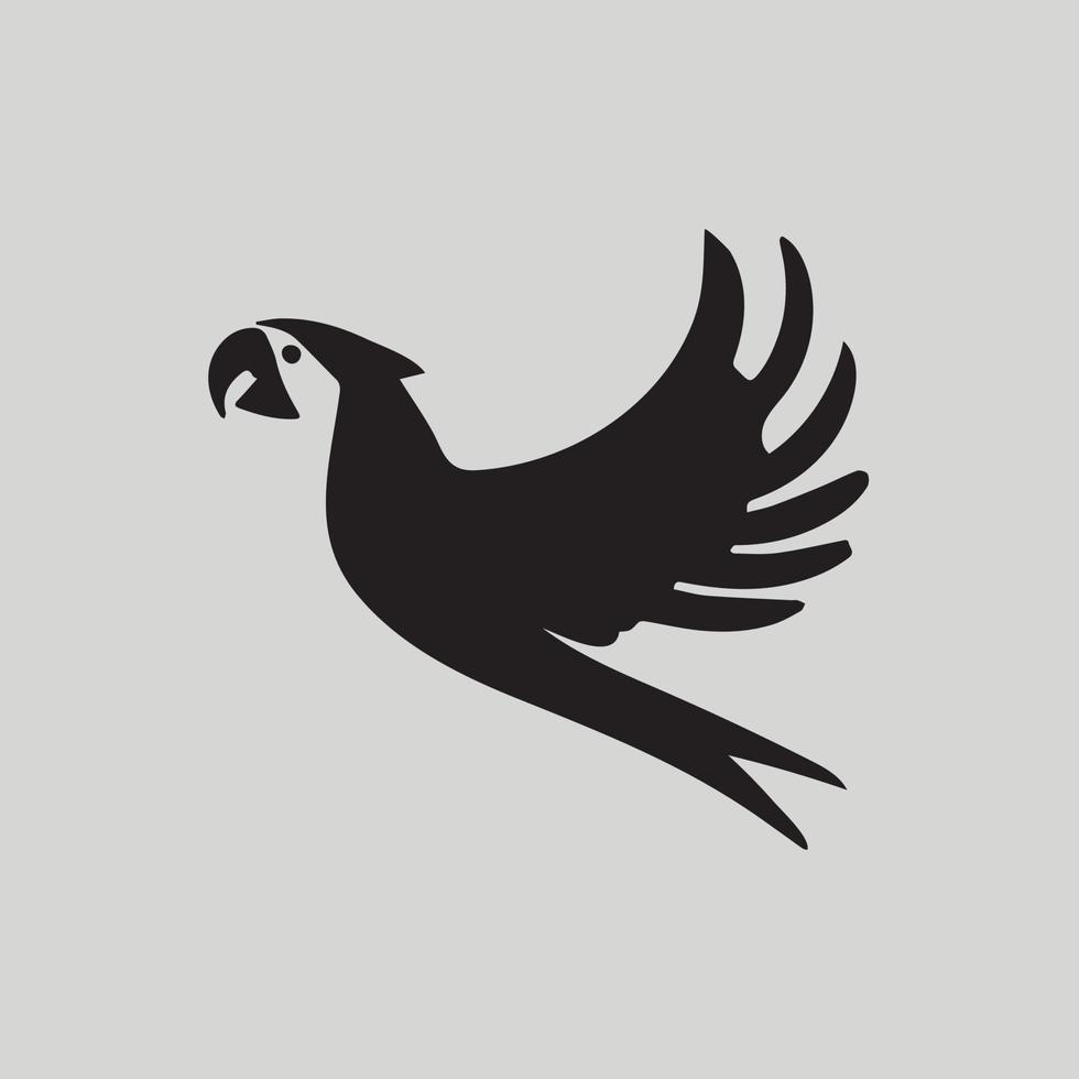 Modern parrot logo. Minimal clean icon for company. vector