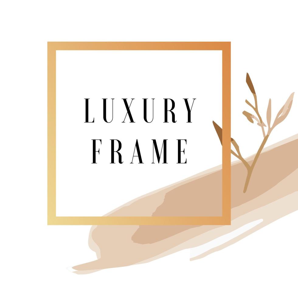 Luxury golden frame. vector