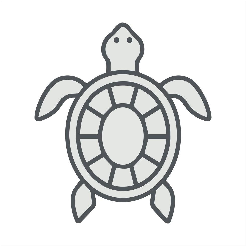 vector de contorno de tortuga.