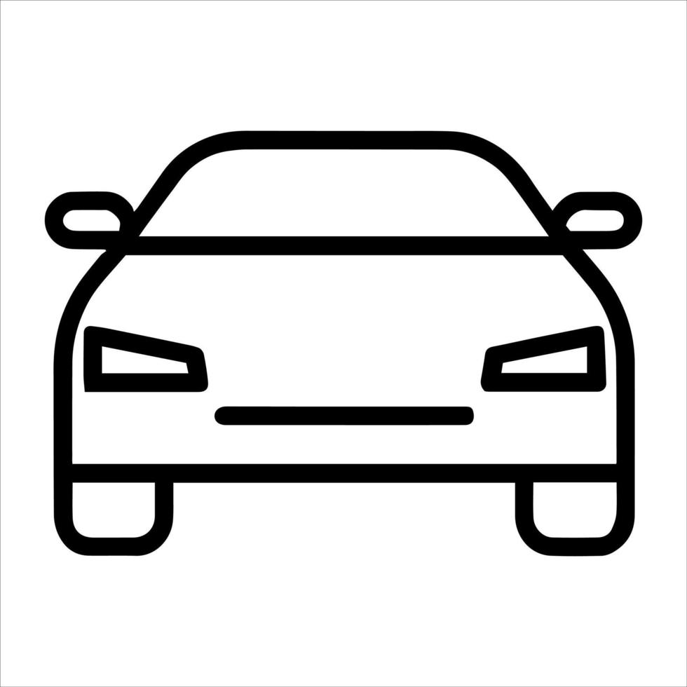 pictograma de coche, ilustración de transporte de icono de línea mínima. vector