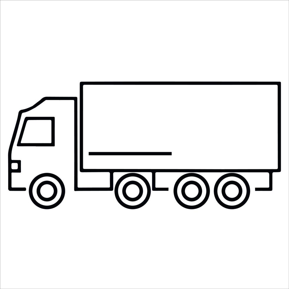 Pictogram of truck vector