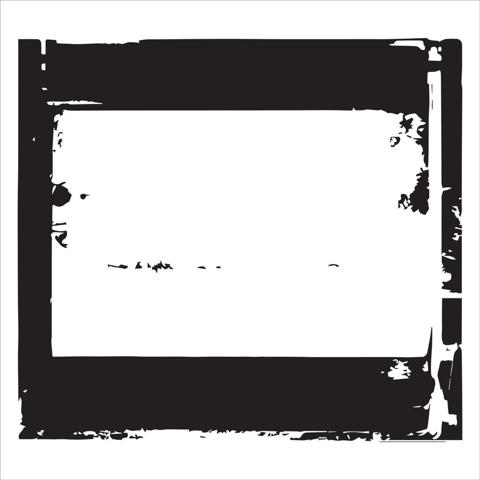 A black grunge square frame vector