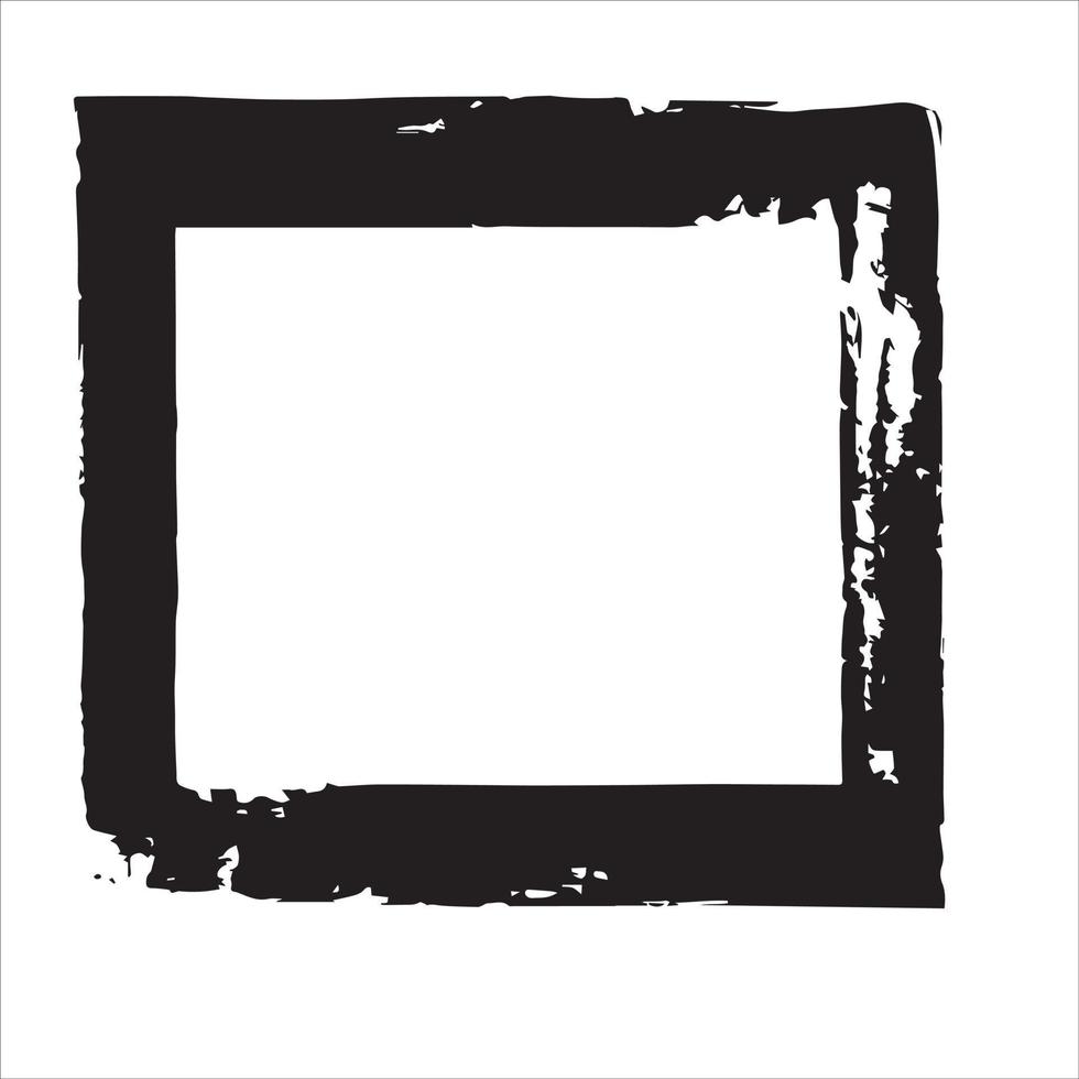 A black grunge square frame vector