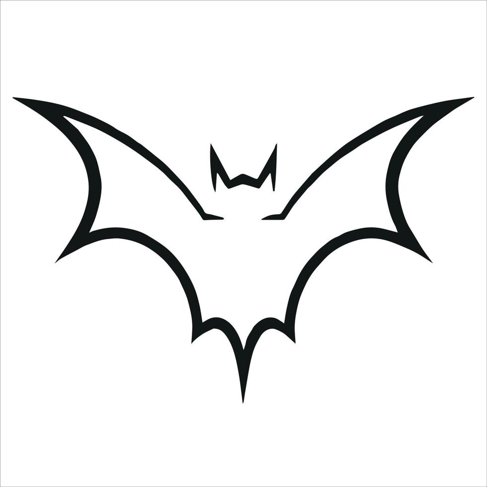 Pictogram of a bat. Line vector of a bat