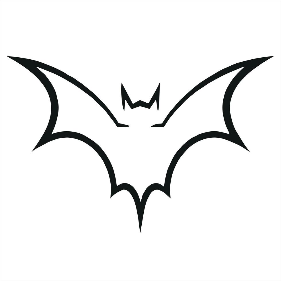 Pictogram of a bat. Line vector of a bat