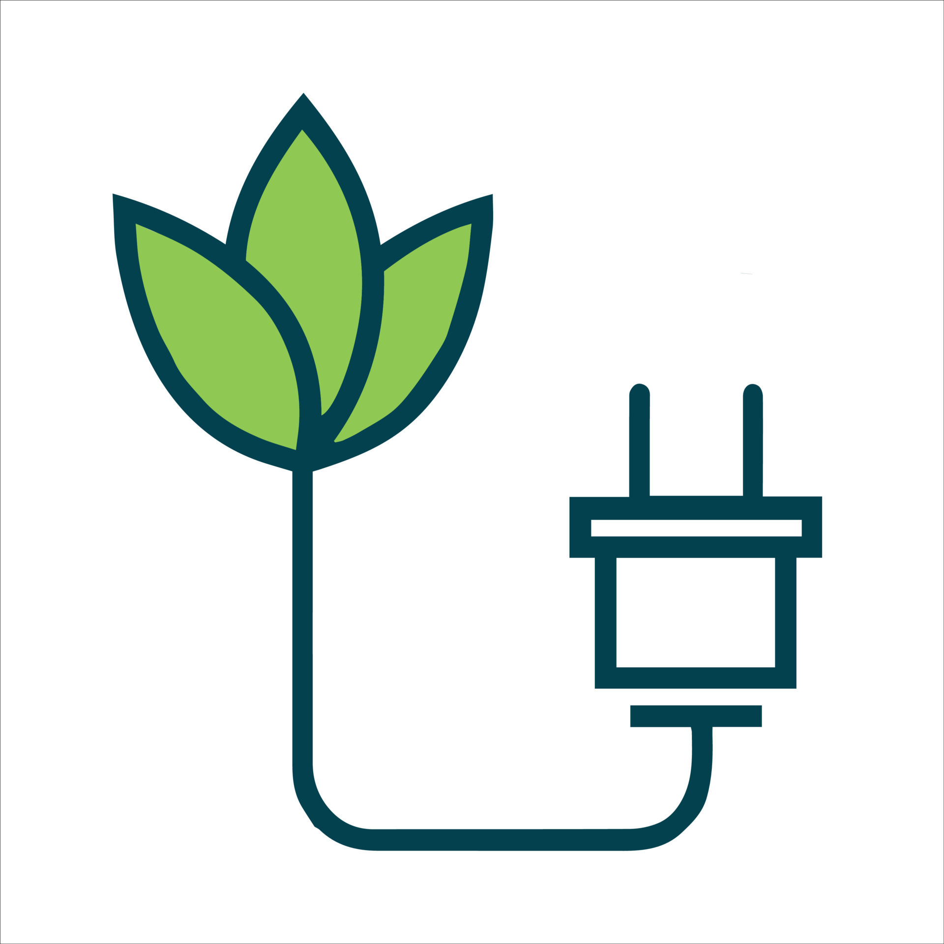 Green energy, renewable, green electricity plant logo icon 14487837