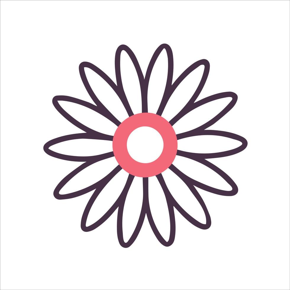 Pictogram logo of a  flower. vector