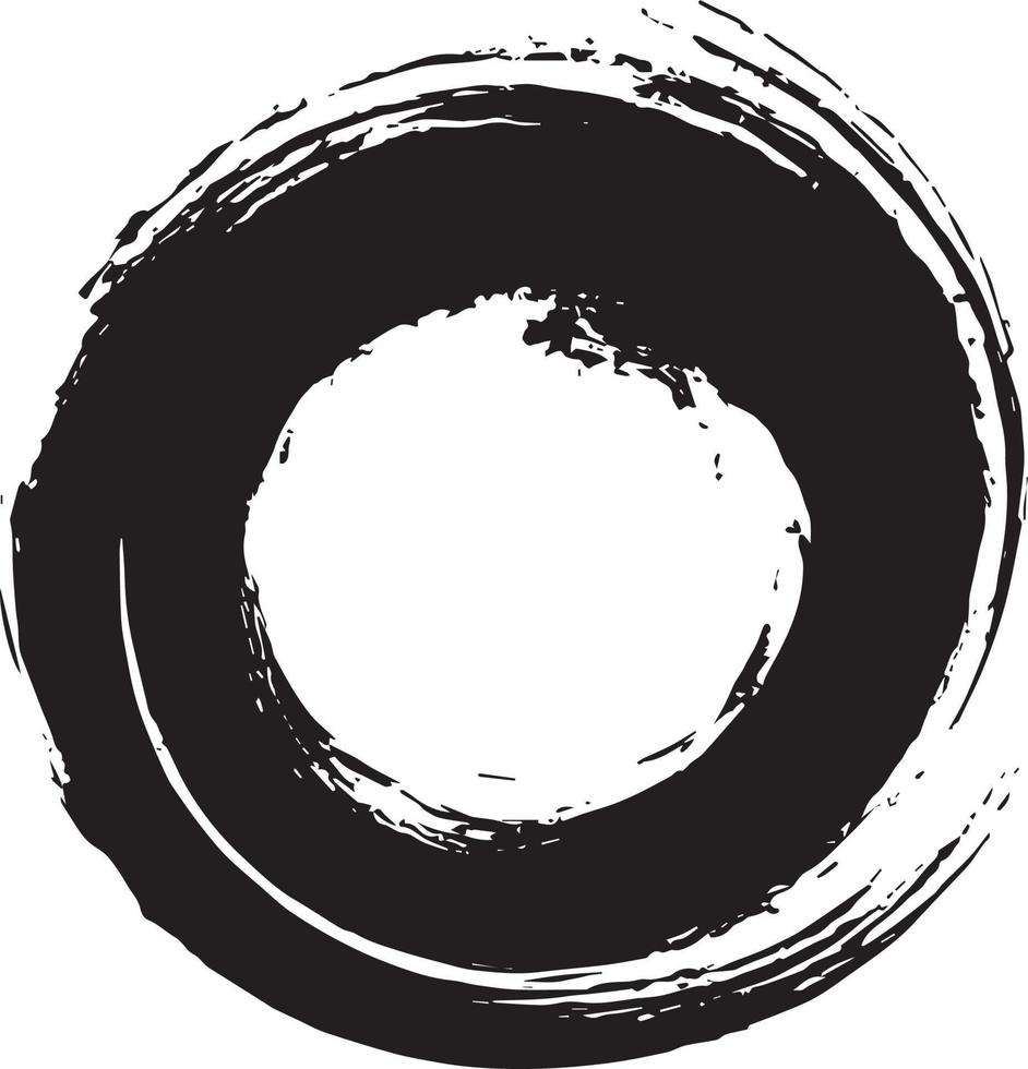 Grunge vector circle, paint brush