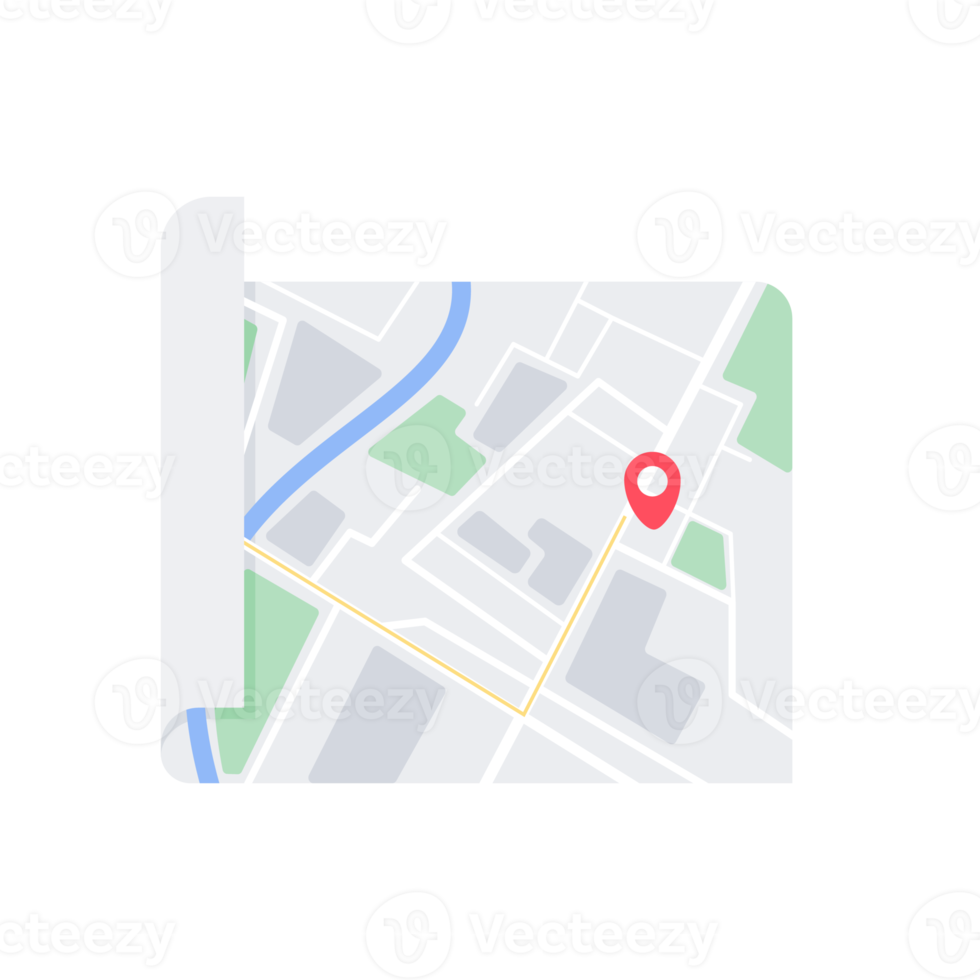 Map on the phone for navigation. sender to receiver png