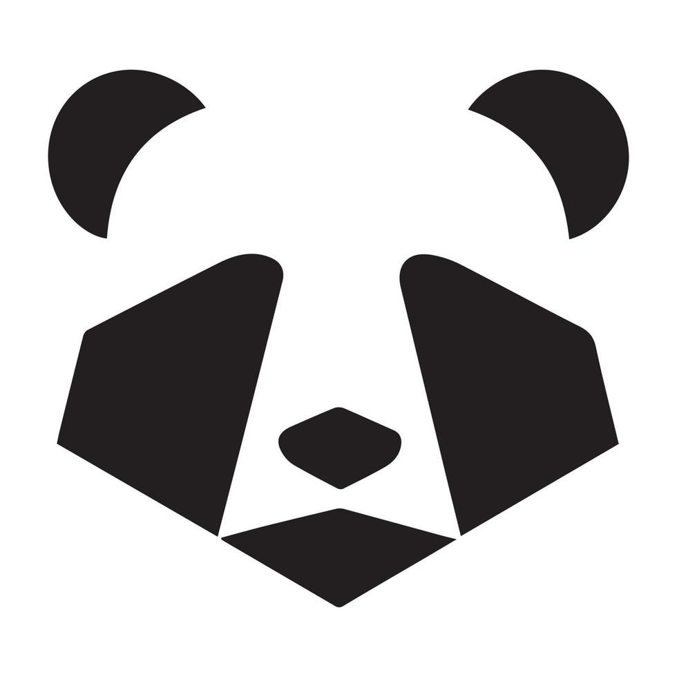 Modern panda logo. Minimal clean icon for company. vector