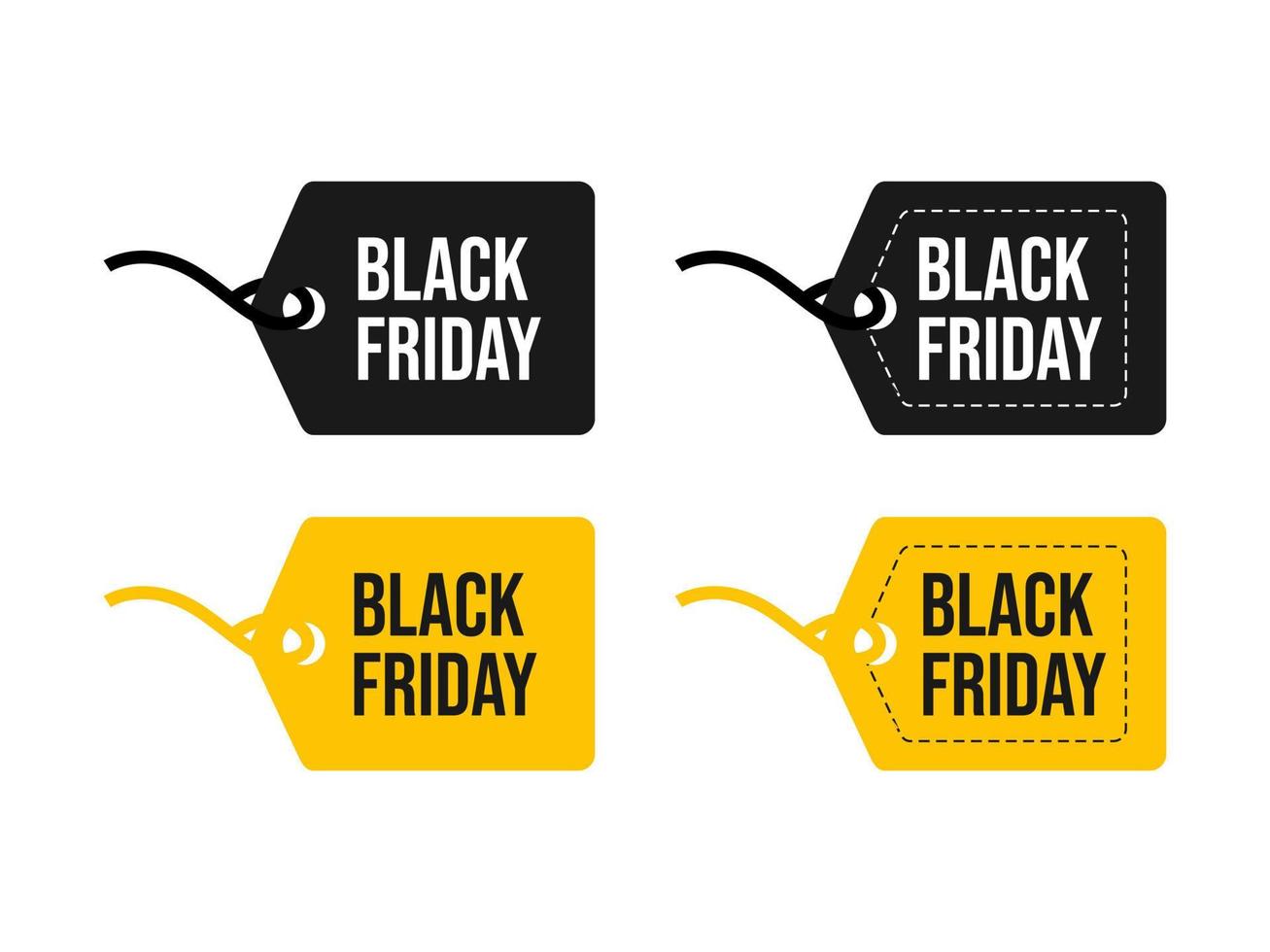 Tag sale with Black Friday vector