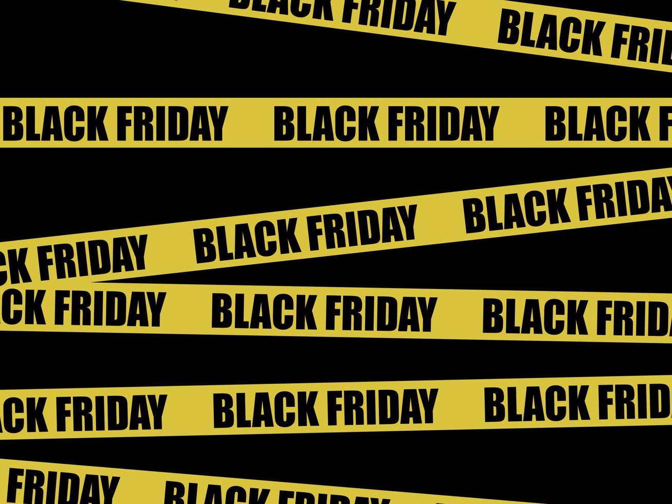 Black Friday Write Yellow ribbon isolated black background vector