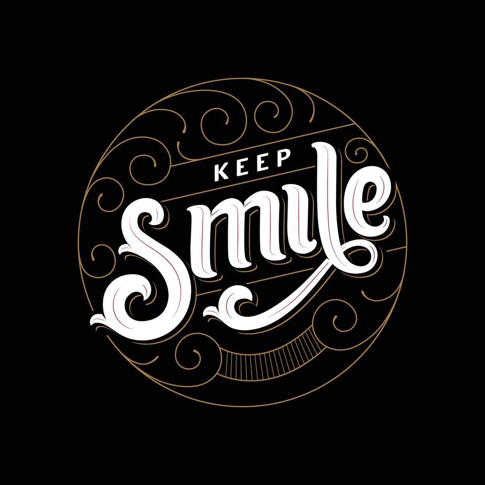 Smile Hand Lettering Concept Art vector