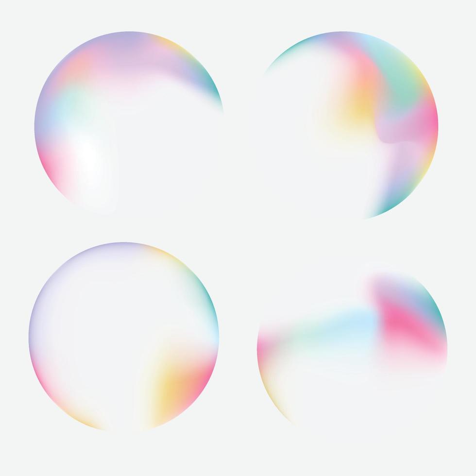 Set of soft Color Circle gradient vector