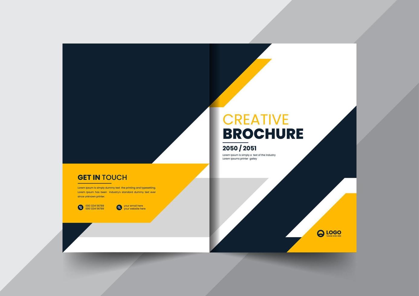 corporate company profile brochure annual report booklet proposal cover page layout concept design vector