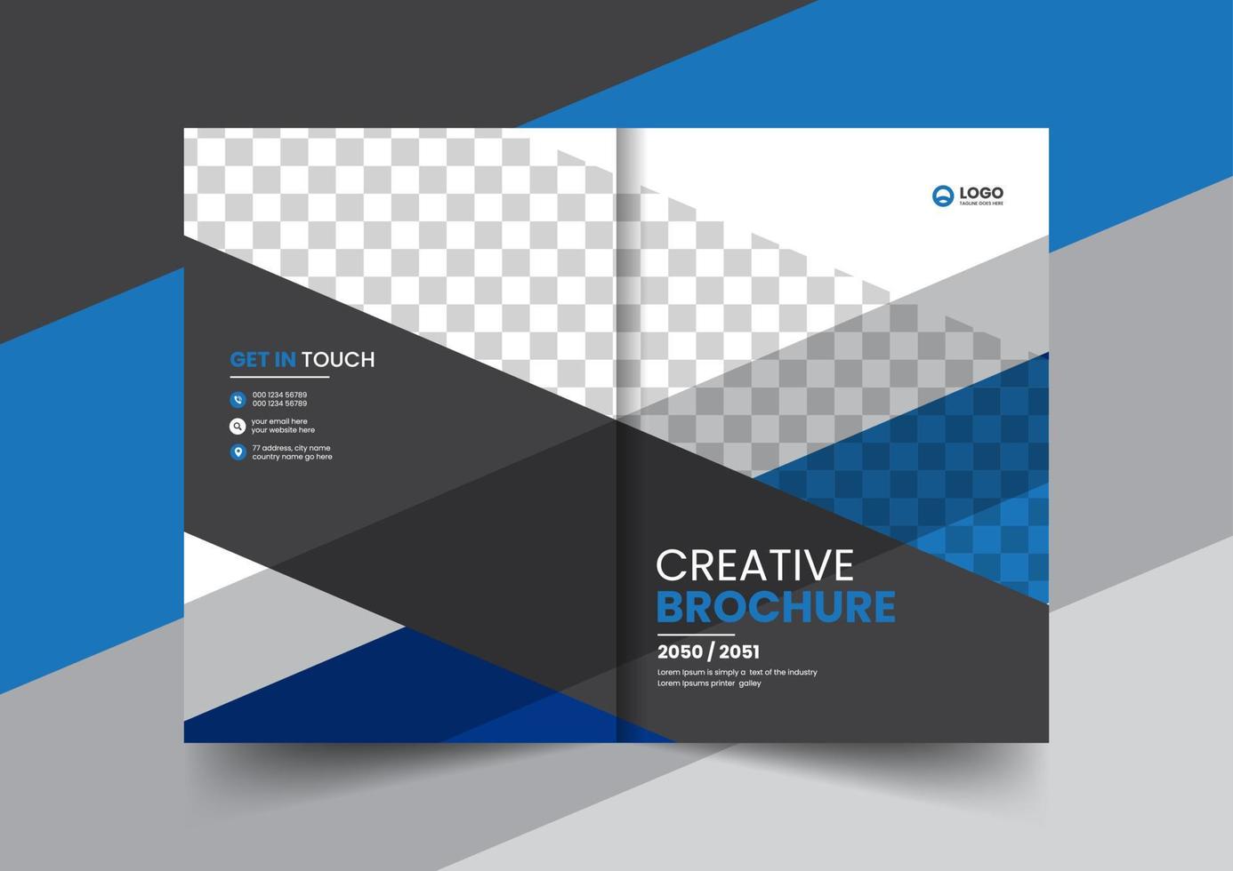 corporate company profile brochure annual report booklet proposal cover page layout concept design vector