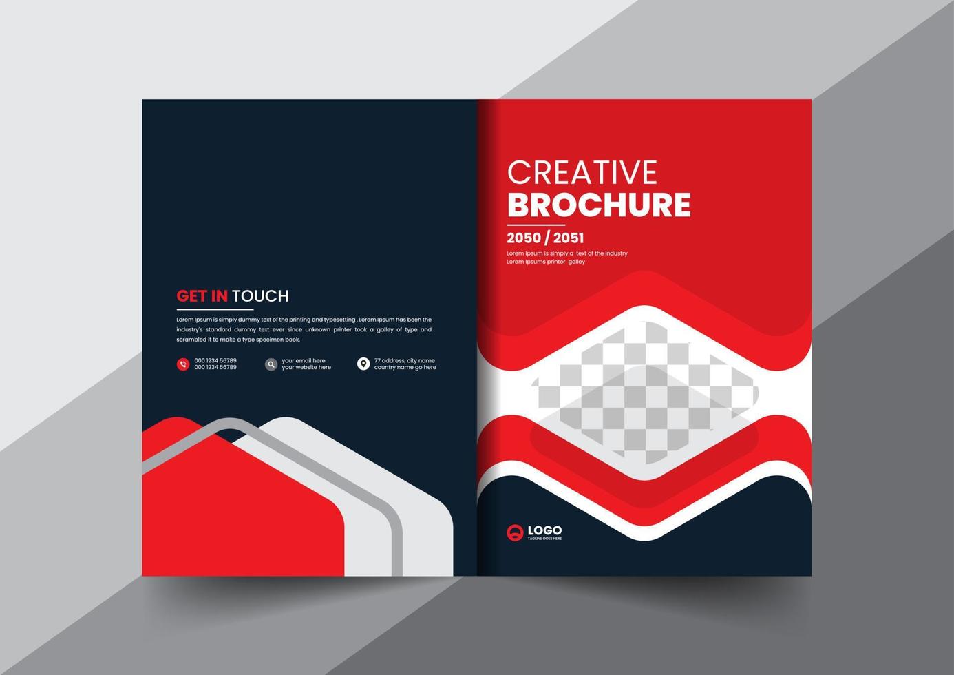 corporate company profile brochure annual report booklet proposal cover page layout concept design vector