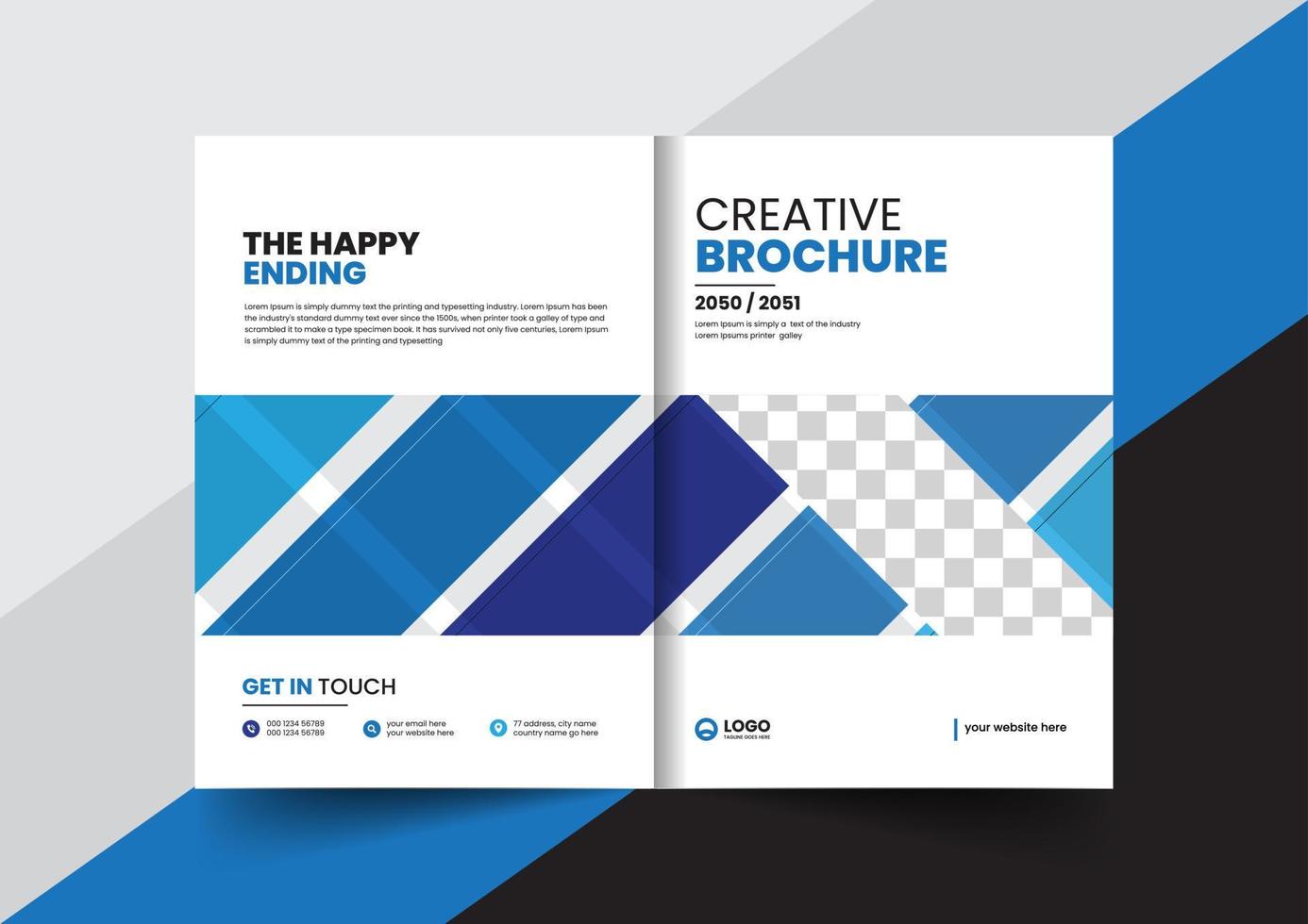 corporate company profile brochure annual report booklet proposal cover page layout concept design vector