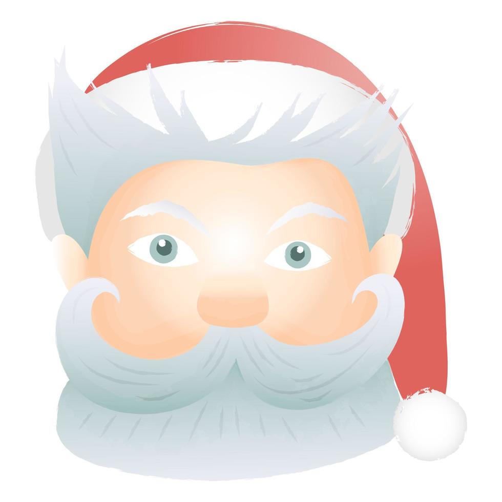 año nuevo acuarela santa claus vector