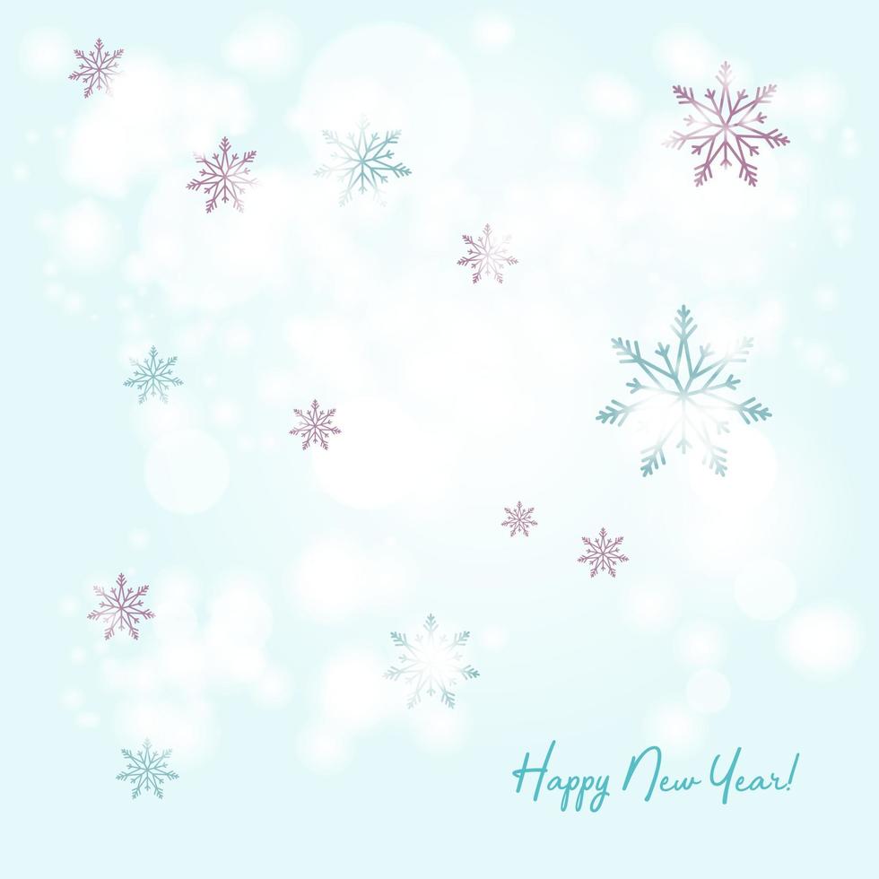 new year snowflakes background vector