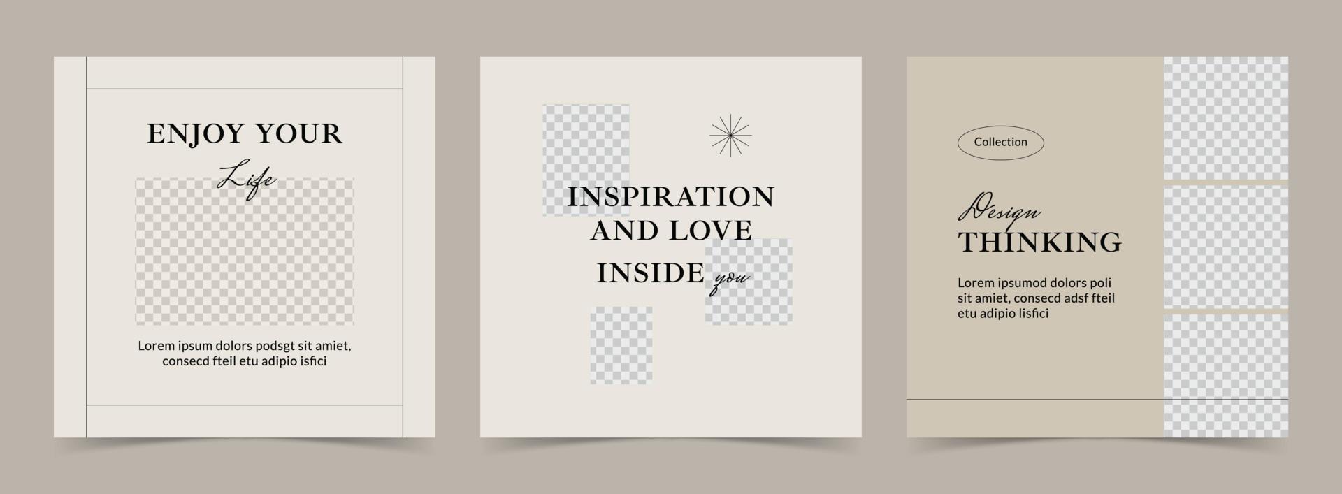 Simpli instagram post template vector