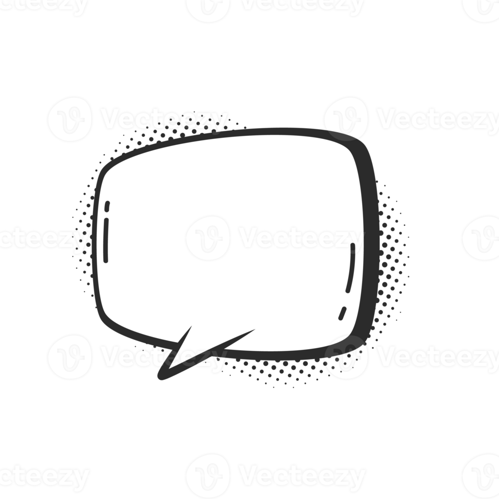 hand drawn speech bubble for chatting cartoon characters png