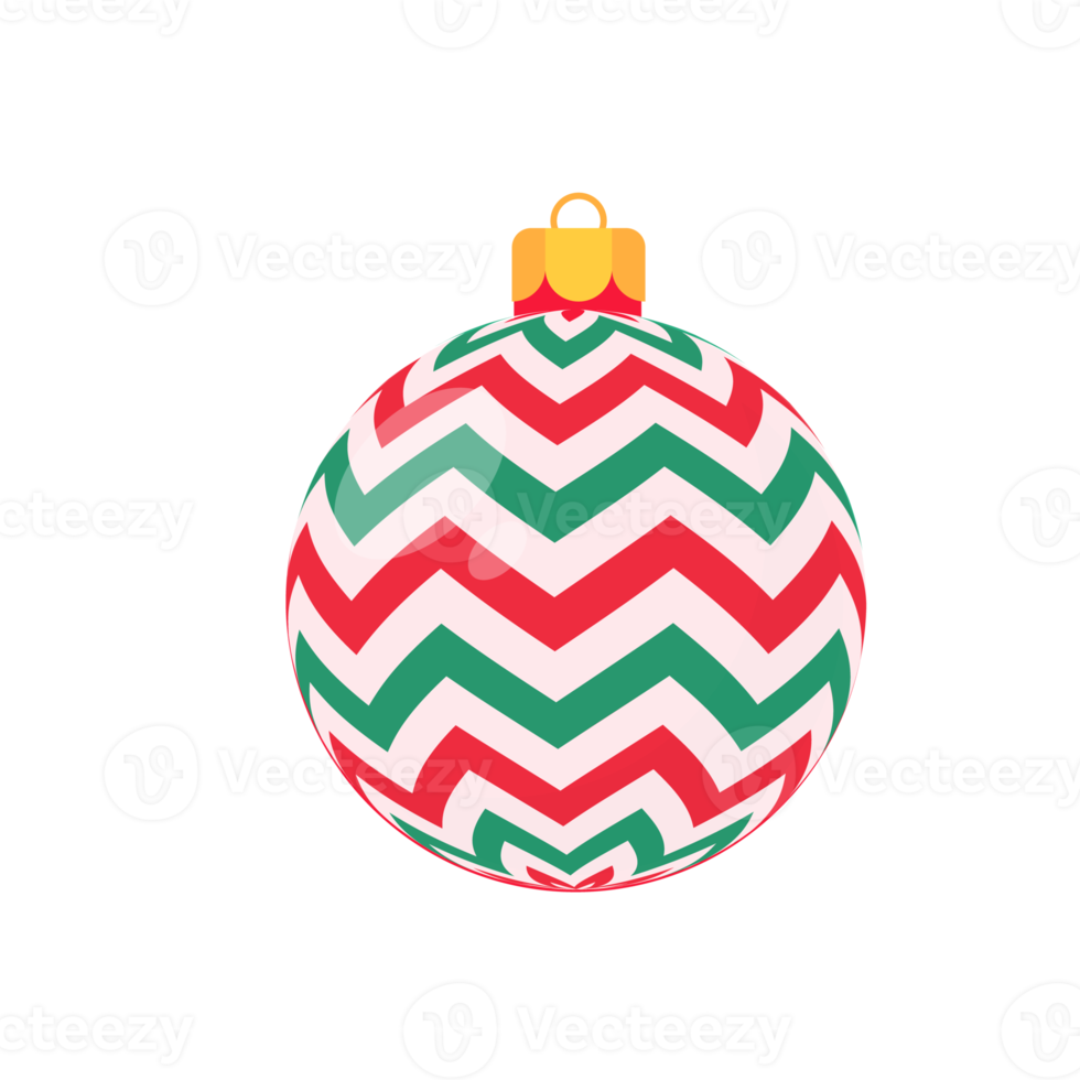 red christmas ball with white pattern for christmas celebration png