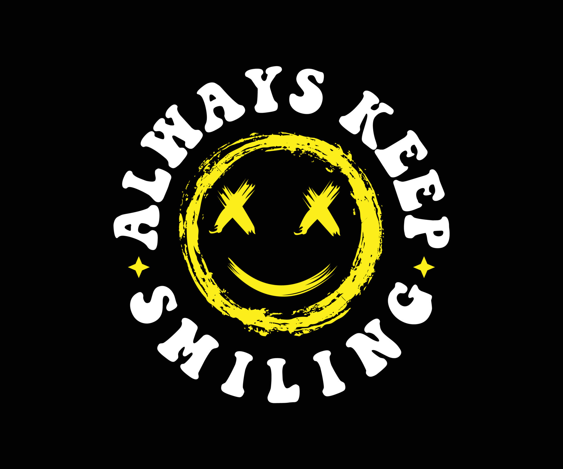 Urban graffiti smiley face illustration print with always keep smiling  slogan for graphic tee t shirt or poster - Vector 14488155 Vector Art at  Vecteezy