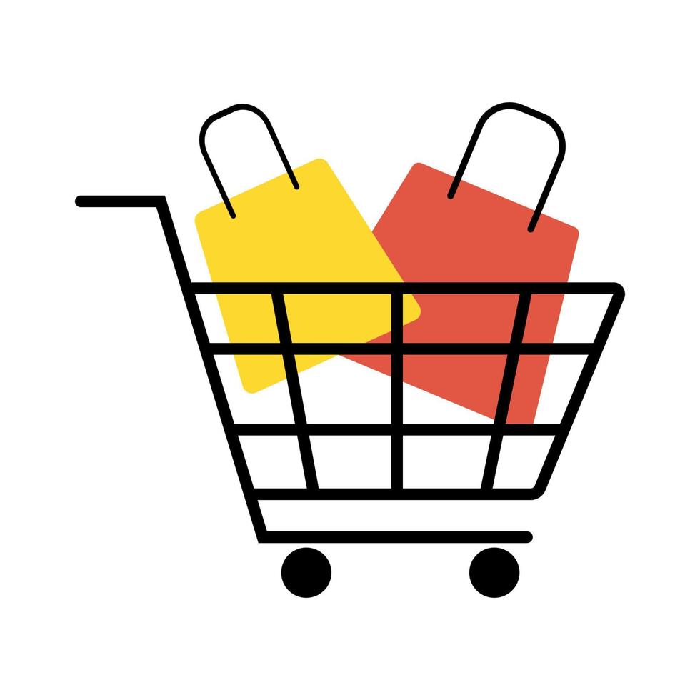 Shopping cart icon. online sale vector