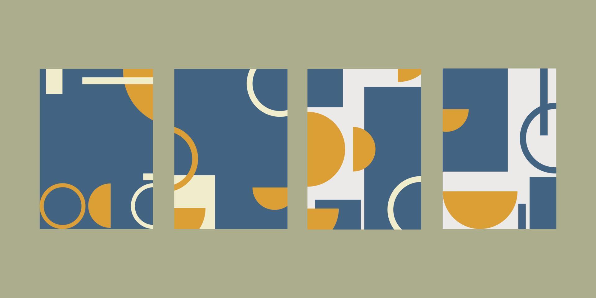 Geometric Fine Art Modern Poster Background. vector