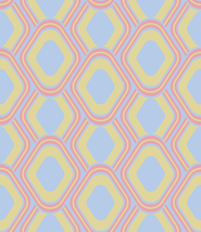 Abstract colorful geometric pattern. Colorful pastel abstract geometric shape overlapping seamless pattern background. Use for fabric, interior decoration elements, upholstery, wrapping. vector