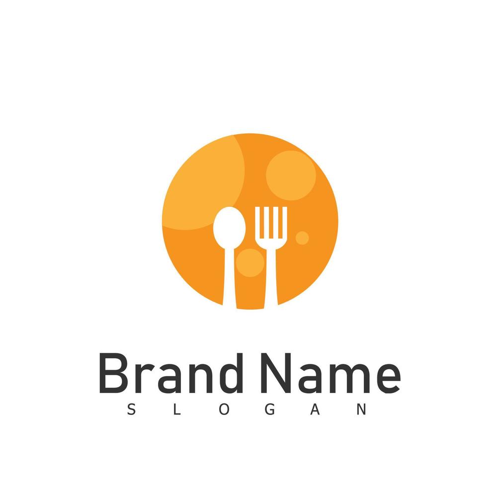 comer comida restaurante logo diseño símbolo vector