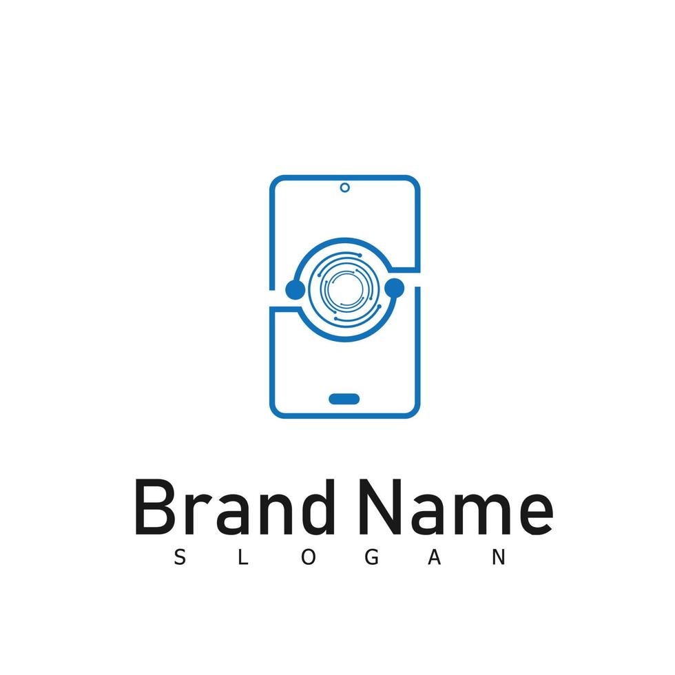 Mobile phone logo design symbol technology vector