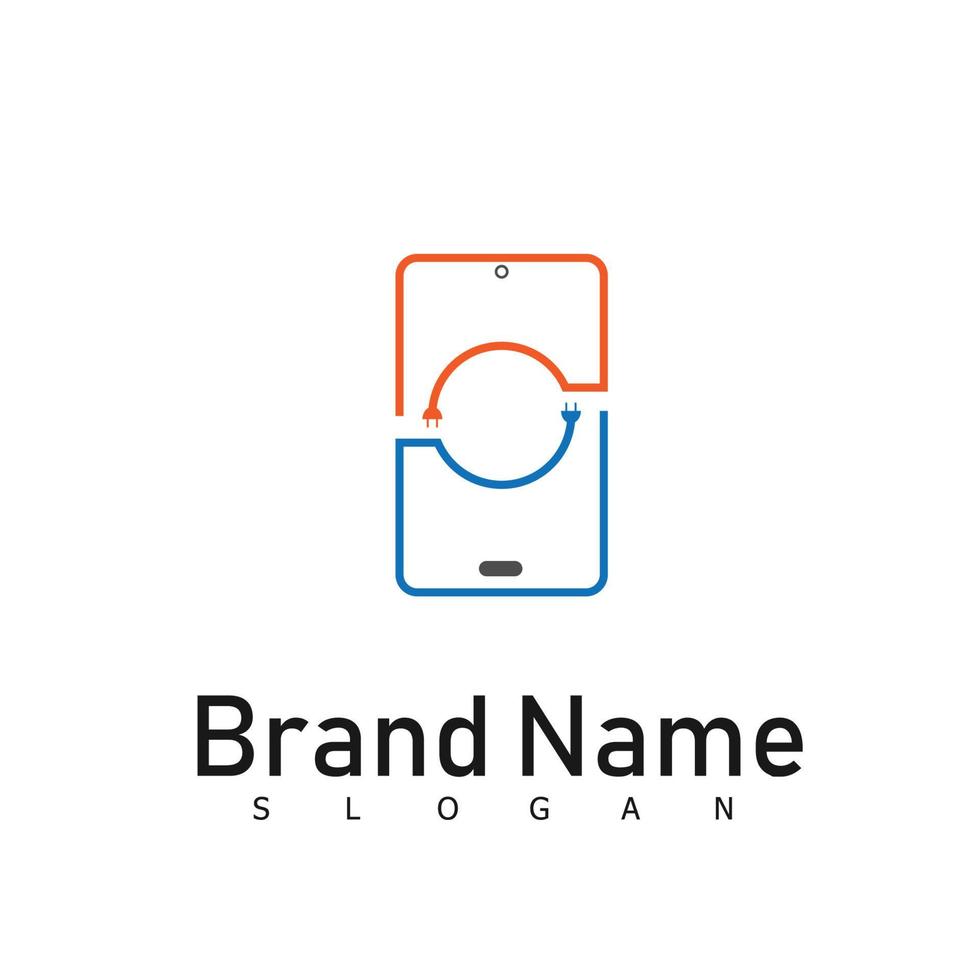Mobile phone logo design symbol technology vector
