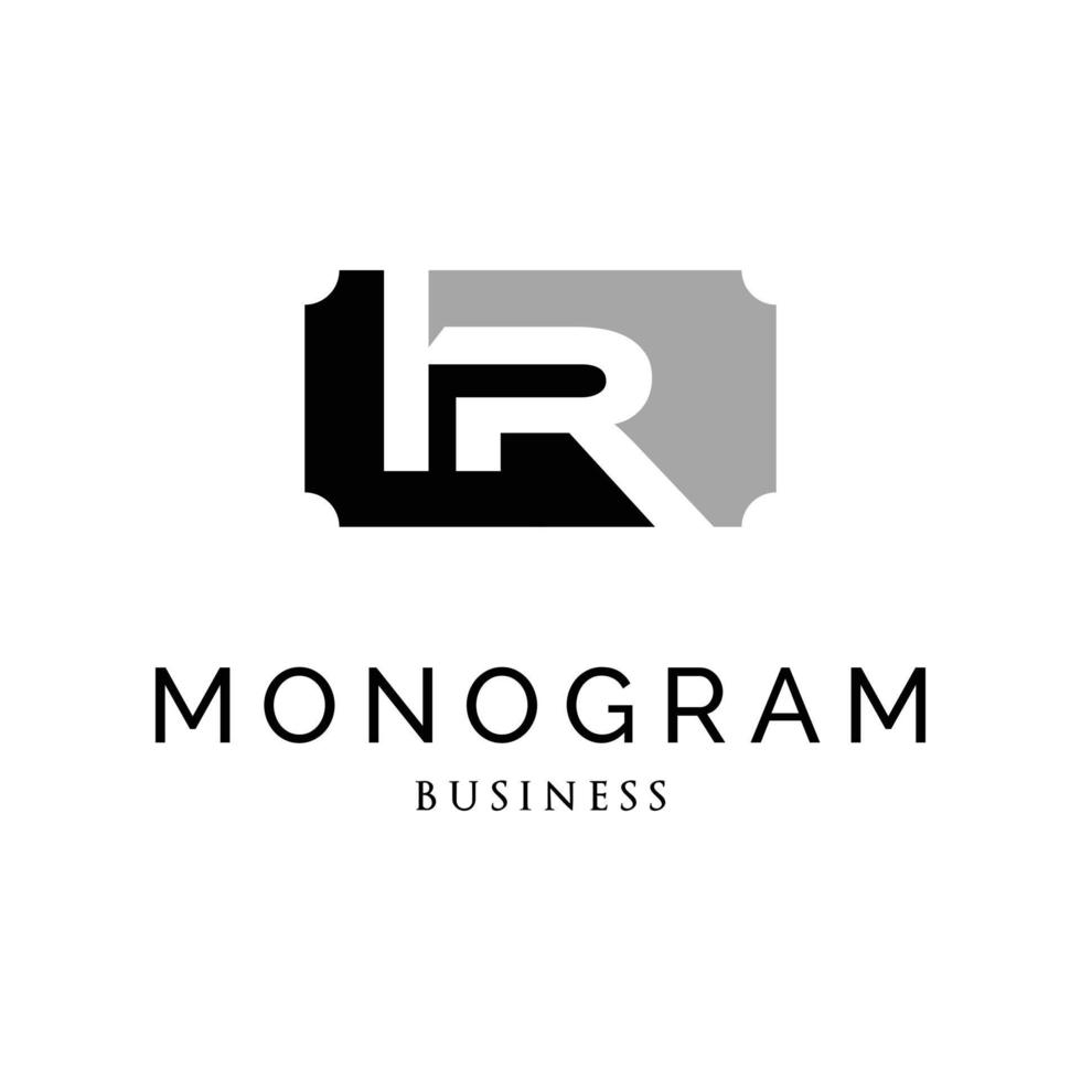 Initial Letter IR Monogram Logo Design Template vector