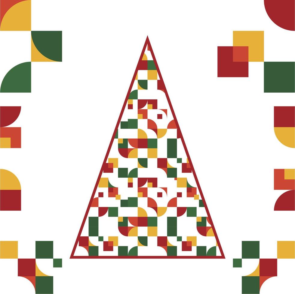 Geometric Christmas tree vector