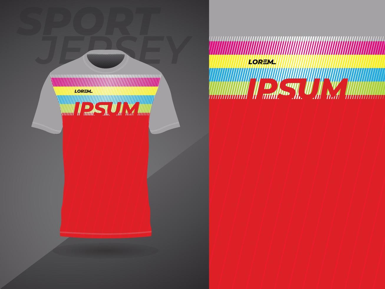 red abstract tshirt sports jersey design for football soccer racing gaming motocross cycling running vector