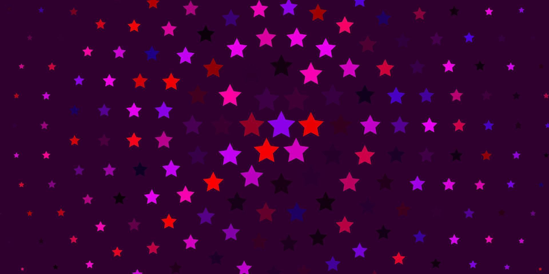 Light Pink vector background with colorful stars.