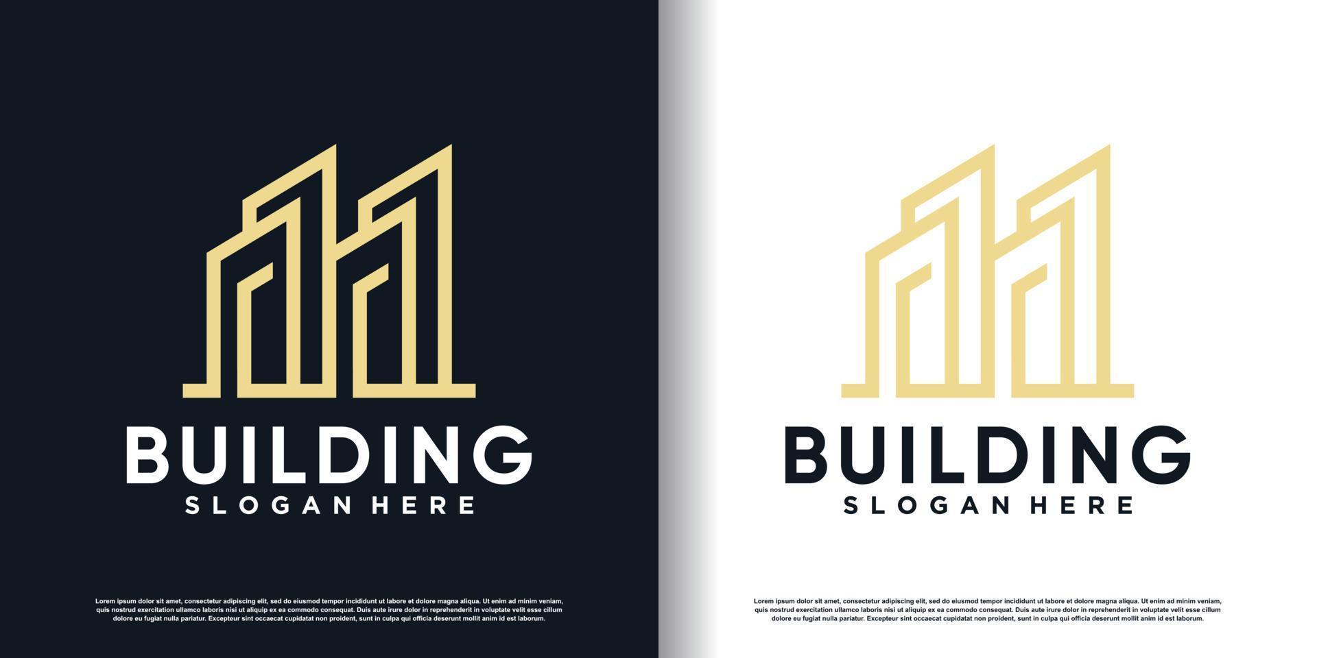 Building logo with modern concept Premium Vector