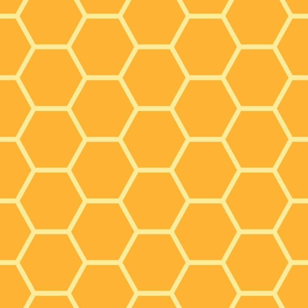 Honeycomb seamless pattern. Abstract geometric yellow honeycomb seamless pattern. Hexagon pattern. Vector illustration