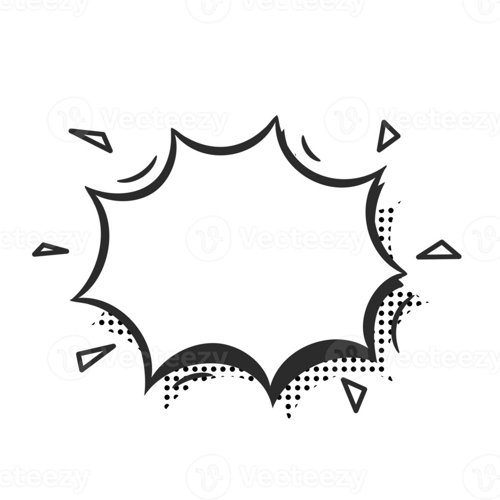 hand drawn speech bubble for chatting cartoon characters png
