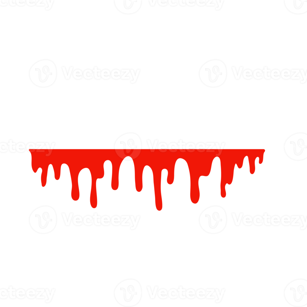 Spilled blood. A red sticky liquid that resembled blood dripping. Halloween crime concept. png